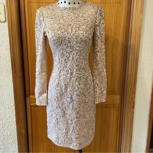 CARMEN MARC VALVO Embellished lace dress